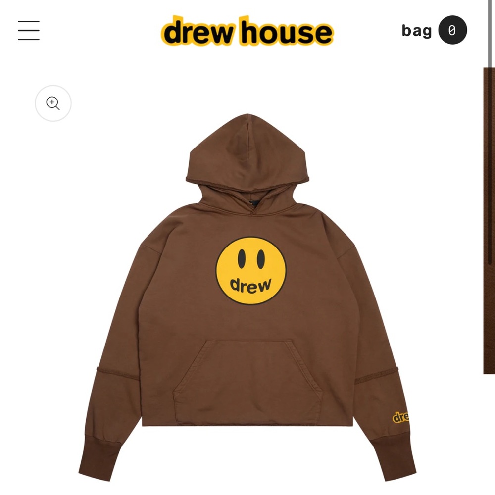 drew house mascot deconstructed hoodie
brown size M
